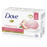 Dove White Peach & Rice Milk Rebalancing Beauty Bar – 3.75 oz (4 Bars)